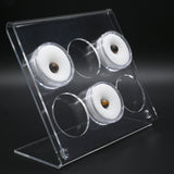 Clear Acrylic 6 Compartment Gemstone Jar Holder Display - Jars Diameter 1-3/4"