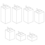 Clear Acrylic 7 Piece Jewelry Ring Display Set 