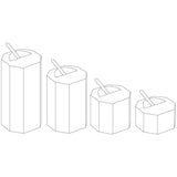 Clear Acrylic 4 Piece Ring Display Set
