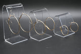 3 Piece Clear Acrylic Jewelry Earring Display