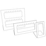 3 Piece Clear Acrylic Jewelry Earring Display Set