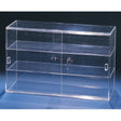 Clear Acrylic 3 Shelves Sliding Door Counter-top Display Showcase 