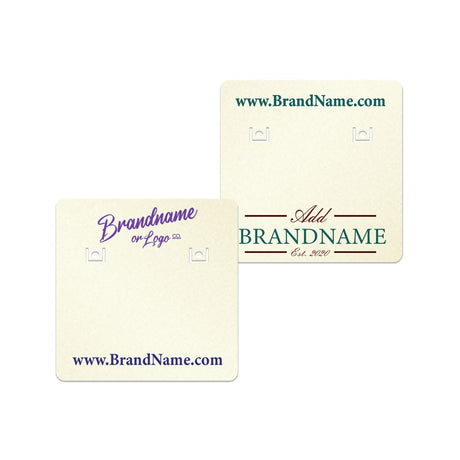 Ivory Earring Card 1-1/2" x 1-1/2"