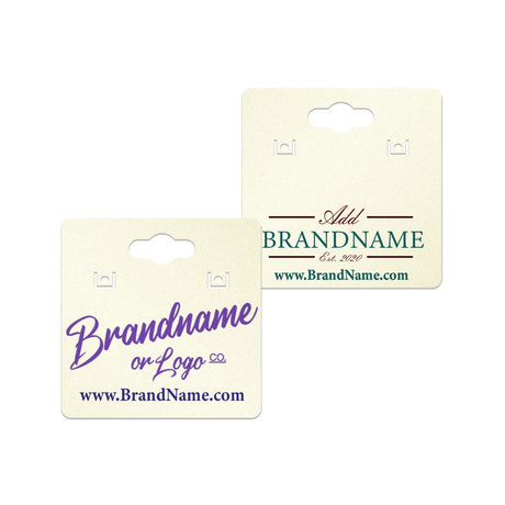 Shimmer White Gold Earring Card With Keyhole 1-1/2" x 1-1/2"