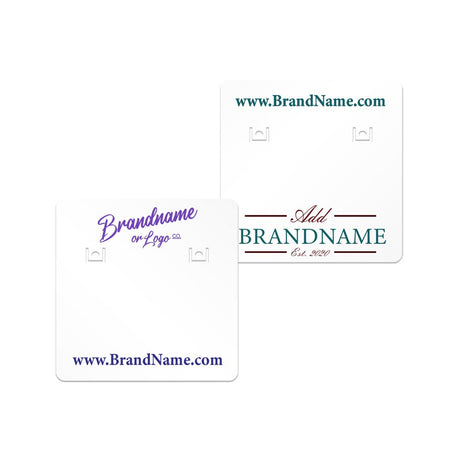Glossy White Earring Card 1-1/2" x 1-1/2"