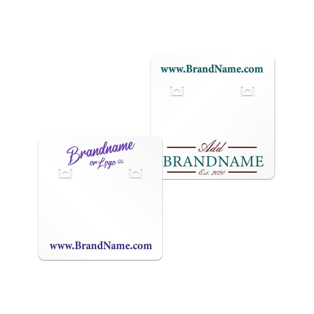 Glossy White Earring Card 1-1/2" x 1-1/2"