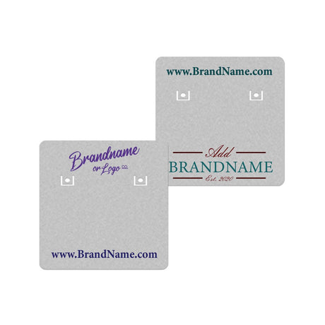  Matte Grey Earring Card  1-1/2" x 1-1/2"