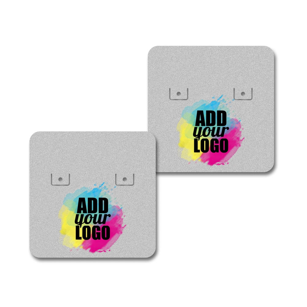  Matte Grey Earring Card  1-1/2" x 1-1/2"