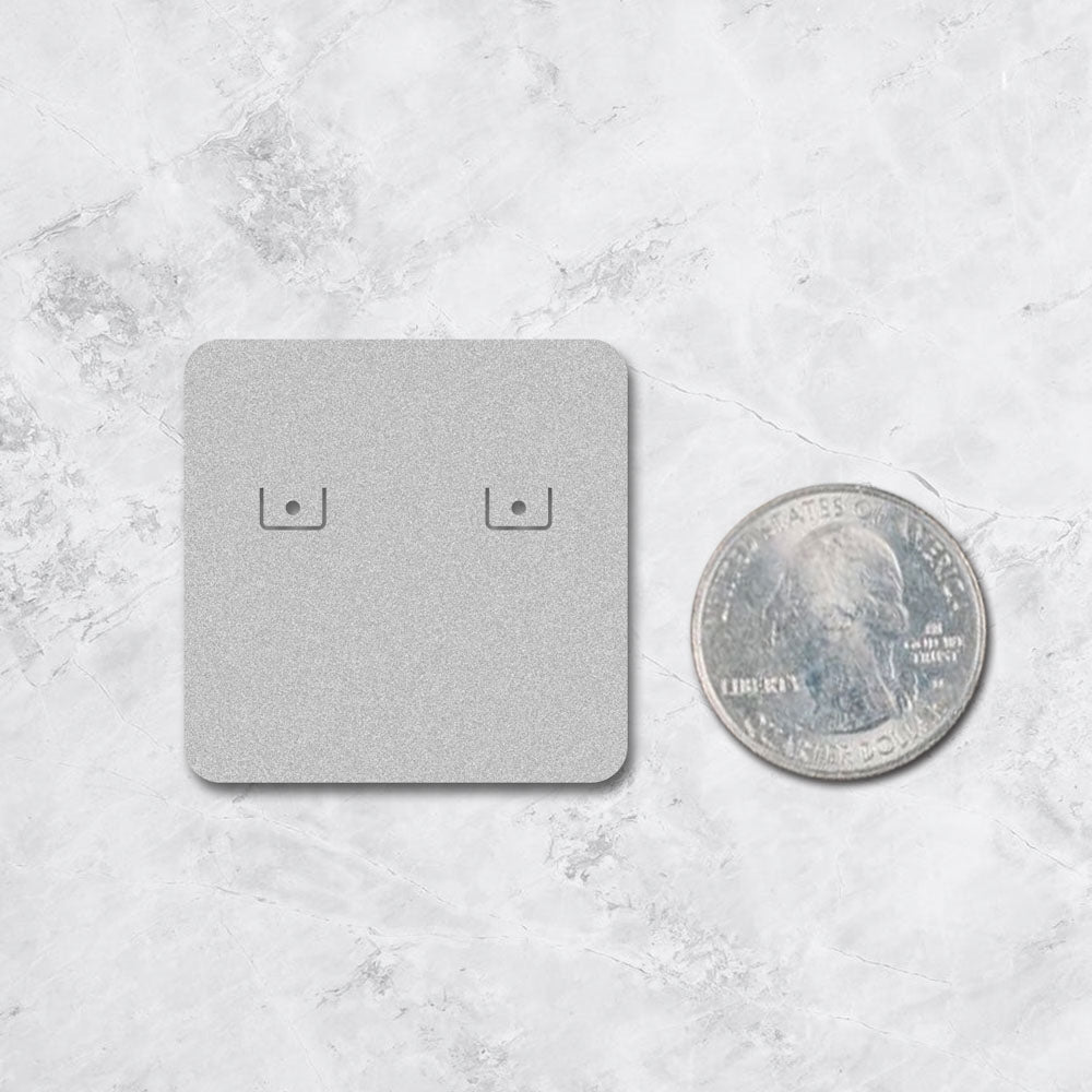  Matte Grey Earring Card  1-1/2" x 1-1/2"