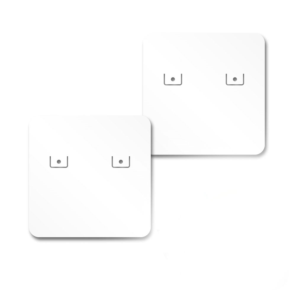 Glossy White Earring Card 1-1/2" x 1-1/2"