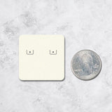 Ivory Earring Card 1-1/2" x 1-1/2"