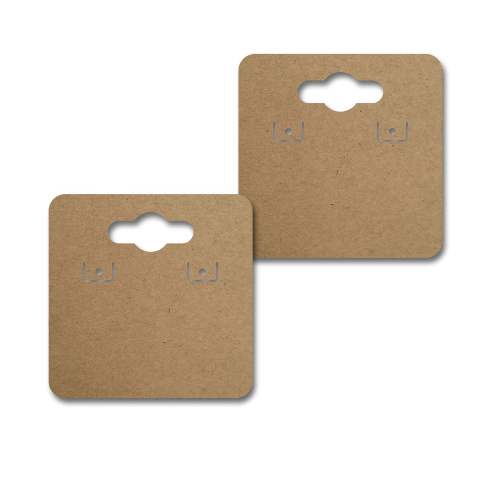 Hanging Kraft Earring Card 1-1/2" x 1-1/2"