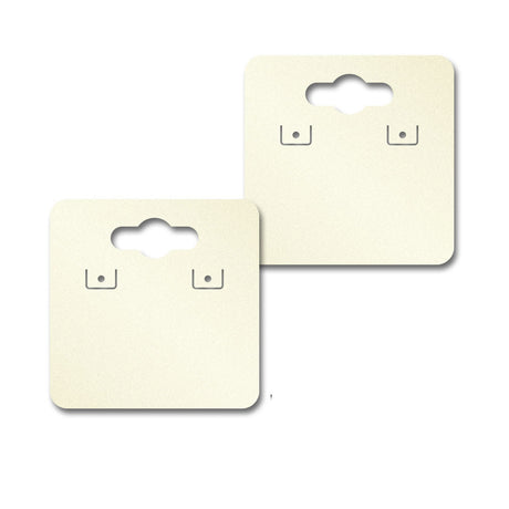 Shimmer White Gold Earring Card With Keyhole 1-1/2" x 1-1/2"