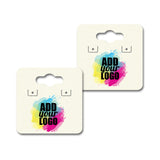 Shimmer White Gold Earring Card With Keyhole 1-1/2" x 1-1/2"