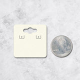 Hanging Ivory Earring Card 1-1/2" x 1-1/2"