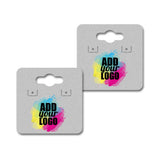 Matte Grey Earring Card With Keyhole 1-1/2" x 1-1/2"