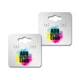 Shimmer Silver Earring Card WITH Keyhole- 1-1/2" x 1-1/2"