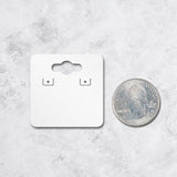 Shimmer White Earring Card With Keyhole 1-1/2" x 1-1/2"