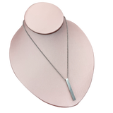 Pink Champagne Leatherette Necklace Display Stand - Low Profile 3.5" Tall