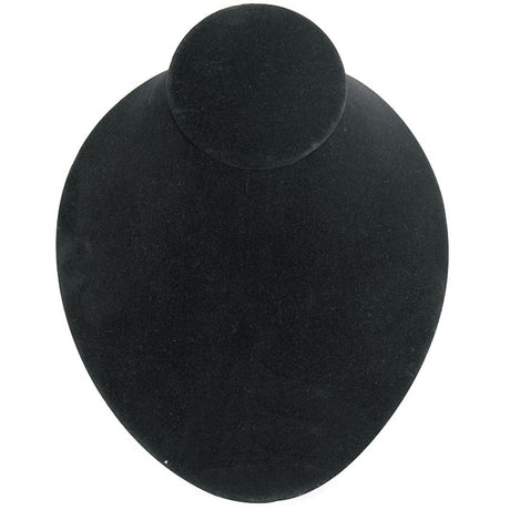 Black Velvet Low Profile Jewelry Necklace Display Bust