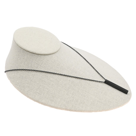 Beige Linen Low Profile Jewelry Necklace Display Bust
