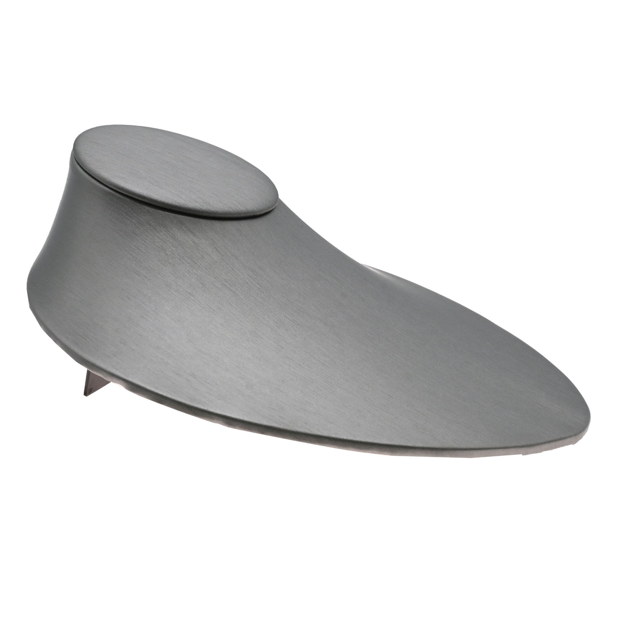 Steel Grey Leatherette Low Profile Necklace Display Bust 3-1/2" H