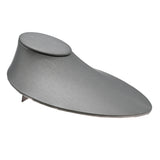 Steel Grey Leatherette Low Profile Necklace Display Bust 3-1/2" H