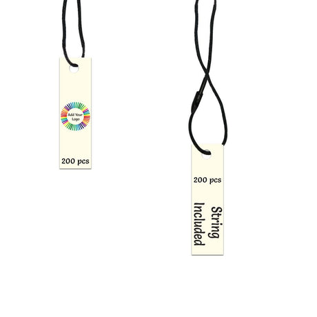 Ivory Custom Hang Tag-Rectangle - 1-3/4" x 1/2"(200 pcs)