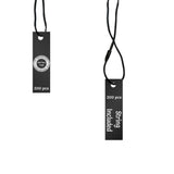 Matte Black Custom Hang Tag-Rectangle - 1-3/4" x 1/2"(200 pcs)