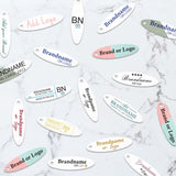 Matte White Custom Hang Tag- Oval - 1-3/4" x 1/2" (200 pcs)