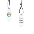 Shimmer White Custom Hang Tag- Oval - 1-3/4" x 1/2" (200 pcs)
