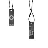 Shimmer Black Custom Hang Tag-Rectangle - 1-3/4" x 1/2"(200 pcs)
