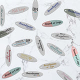 Smoke Grey Custom Hang Tag- Oval - 1-3/4" x 1/2" (200 pcs)