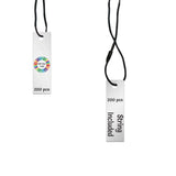 Shimmer Silver Custom Hang Tag-Rectangle - 1-3/4" x 1/2"(200 pcs)