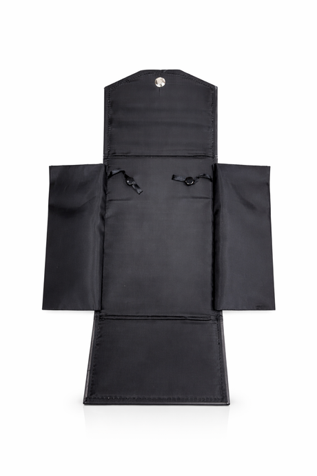 Steel Grey Leatherette Jewelry Necklace Pearl Presentation Folder