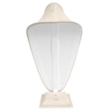 Beige Faux Suede Jewelry Necklace Display Bust, 14-1/2" Tall
