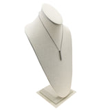 Beige Linen Jewelry Necklace Display Bust, 14-1/2" Tall
