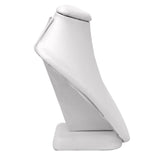 White Leatherette Jewelry Pendant Bust, 4-1/2" Tall