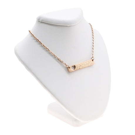 White Leatherette Jewelry Pendant Bust, 4-1/2" Tall