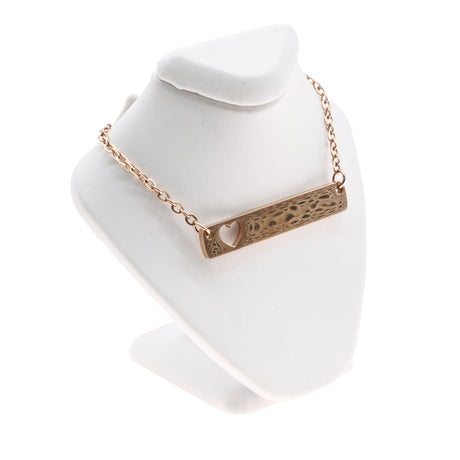 White Leatherette Jewelry Pendant Bust, 2-5/8" Tall