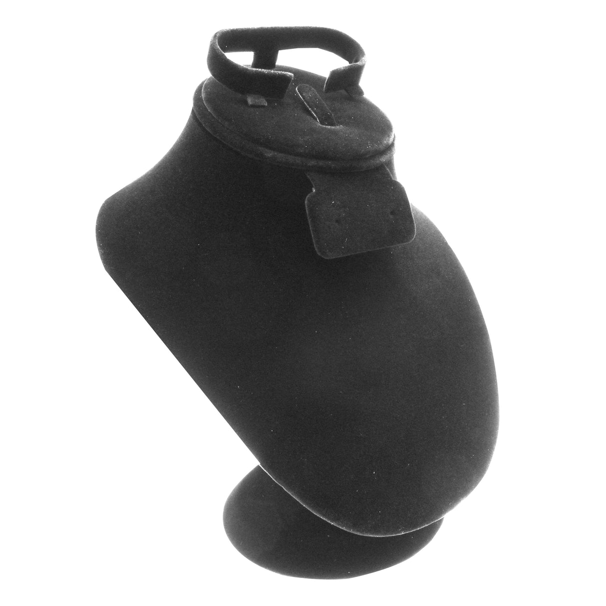 Black Velvet Necklace Bust Combination Stand - Watch, Ring & Earring Display