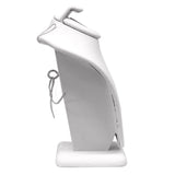White Leatherette Jewelry Necklace / Ring / Earring Combination Bust