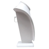 White Leatherette Jewelry Necklace Display Bust, 11" Tall