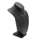Black Leatherette Jewelry Necklace Bust, 11" Tall