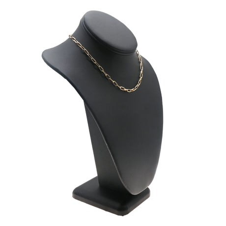 Black Leatherette Jewelry Necklace Bust, 11" Tall