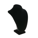 Black Velvet Jewelry Necklace Display Bust, 7-1/2" Tall