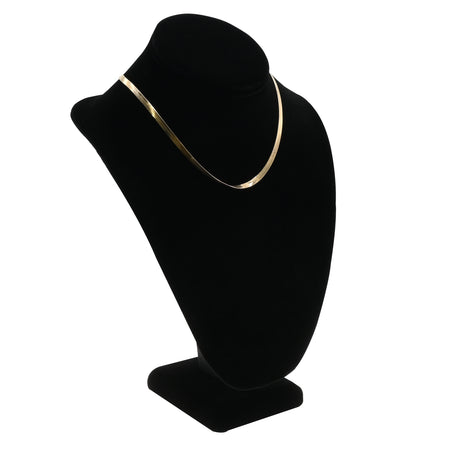 Black Velvet Jewelry Necklace Display Bust, 7-1/2" Tall