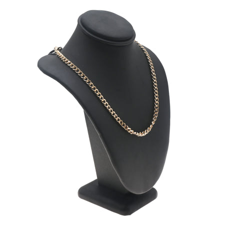 Black Leatherette Necklace Bust Display Stand, 7-1/2" Tall
