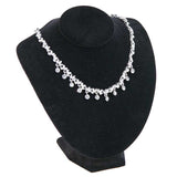 Black Velvet Wide Jewelry Necklace Display Bust, 8" Tall