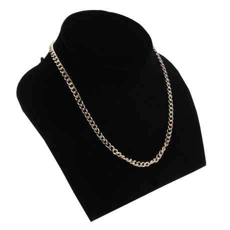 Black Velvet Low-Profile Jewelry Necklace Bust, 5" Tall